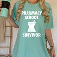Pharmacy School Survivor PharmD Graduation T-Shirt Women's Comfort Colors T-Shirt Chalky Mint
