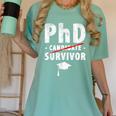 PhD Candidate Survivor PhD Graduation Women's Comfort Colors T-Shirt Chalky Mint