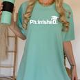 PhD Graduation Doctorate Degree Graduate PhinisheD Women's Comfort Colors T-Shirt Chalky Mint