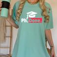 PhD Graduation T Shirt PhDone Tee For Graduates Women's Comfort Colors T-Shirt Chalky Mint
