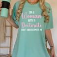 PhD Graduation Woman With A Doctorate Degree Women's Comfort Colors T-Shirt Chalky Mint