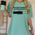 Phlebotomist In Progress Phlebotomy School Graduation Women's Comfort Colors T-Shirt Chalky Mint