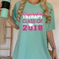 Pink Respiratory Therapist Class Of 2018 Graduation T Shirt Women's Comfort Colors T-Shirt Chalky Mint
