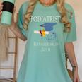Podiatrist Established 2018 Med School Graduation Shirt Women's Comfort Colors T-Shirt Chalky Mint
