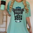 Police Officer National Week T-Shirt Graduation 2018 Women's Comfort Colors T-Shirt Chalky Mint