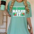 Pre-School Nailed It Shirt Graduation T Shirt Women's Comfort Colors T-Shirt Chalky Mint