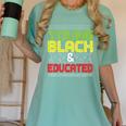 Proud African American Educated Graduation Women's Comfort Colors T-Shirt Chalky Mint