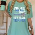 Proud Aunt Of a State Trooper Police Officer Graduation Women's Comfort Colors T-Shirt Chalky Mint