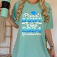 Proud Aunt Of Two 2024 Graduate Class 2024 Graduation Family Women's Comfort Colors T-Shirt Chalky Mint