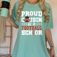 Proud Cousin Of a Football Senior 2026 Graduation Gifts Women's Comfort Colors T-Shirt Chalky Mint