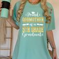 Proud Godmother Of 5th Grade Graduate 2023 Family Graduation Women's Comfort Colors T-Shirt Chalky Mint