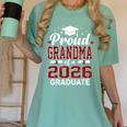 Proud Grandma Of A 2026 Graduate Class Of Graduation Women's Comfort Colors T-Shirt Chalky Mint