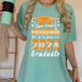 Proud Grandma Of A Class Of 2024 Matching Family Graduation Women's Comfort Colors T-Shirt Chalky Mint
