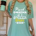 Proud Grandma Of a Soccer Senior 2026 Graduation Gifts Women's Comfort Colors T-Shirt Chalky Mint