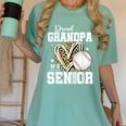 Proud Grandpa Of A 2026 Senior Baseball Graduation Leopard Women's Comfort Colors T-Shirt Chalky Mint