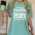 Proud Grandpa Graduation Senior 21 Grad Class Of 2021 Women's Comfort Colors T-Shirt Chalky Mint