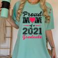 Proud Mom Of A 2021 Graduate Senior Graduation Women's Comfort Colors T-Shirt Chalky Mint