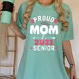 Proud Mom Of a 2021 Senior Year School Graduation Party Women's Comfort Colors T-Shirt Chalky Mint