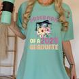 Proud Mom Of a 2024 Graduate Floral Flower Family Graduation Women's Comfort Colors T-Shirt Chalky Mint