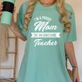 Proud Mom Of An Awesome Teacher Shirt Cute Graduation For Men Women Women's Comfort Colors T-Shirt Chalky Mint