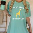 Proud Mom Graduation Shirt You Bet Giraffe Graduate Pun Women's Comfort Colors T-Shirt Chalky Mint