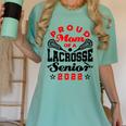 Proud Mom Of a Lacrosse Senior 2022 Graduation Women's Comfort Colors T-Shirt Chalky Mint