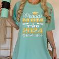 Proud Mom Of Two 2024 Graduate Class 2024 Graduation Family Premium Women's Comfort Colors T-Shirt Chalky Mint