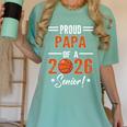 Proud PAPA Of 2026 Senior Basketball Student Graduation Women's Comfort Colors T-Shirt Chalky Mint