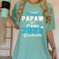 Proud Papaw Class Of 2023 PHD Graduate Doctorate Graduation Women's Comfort Colors T-Shirt Chalky Mint