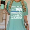 Proud Police Academy Survivor Graduation Women's Comfort Colors T-Shirt Chalky Mint