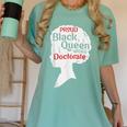 Proud Queen Shirt PhD Graduation Afro Doctorate Women's Comfort Colors T-Shirt Chalky Mint
