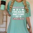 Proud Sister Of A 2018 Graduate Senior Graduation T Shirt Women's Comfort Colors T-Shirt Chalky Mint