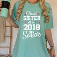 Proud Sister Of a 2019 Senior Graduation T Shirt Women's Comfort Colors T-Shirt Chalky Mint