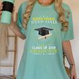 Proud Step Dad The Class Of 2019 Graduate Graduation Shirt Women's Comfort Colors T-Shirt Chalky Mint
