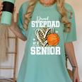 Proud Stepdad Of A 2026 Senior Basketball Graduation Leopard Women's Comfort Colors T-Shirt Chalky Mint