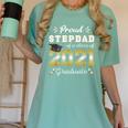 Proud Stepdad Class Of 2021 Graduate Senior 21 Graduation Women's Comfort Colors T-Shirt Chalky Mint