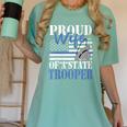 Proud Wife Of a State Trooper Police Officer Graduation Women's Comfort Colors T-Shirt Chalky Mint