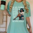 Queen Masters Degree Graduation Educated Melanin Grad Women's Comfort Colors T-Shirt Chalky Mint