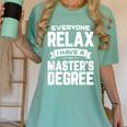 Relax I Have A Master's Degree Shirt Graduation 2022 Women's Comfort Colors T-Shirt Chalky Mint