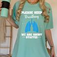 Respiratory Therapist Appreciation RT School Graduation Women's Comfort Colors T-Shirt Chalky Mint