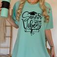 That Says Senior Vibes Graduation Diploma School Spirit Women's Comfort Colors T-Shirt Chalky Mint