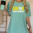 Senior 2018 Class President-School Colors Graduation Women's Comfort Colors T-Shirt Chalky Mint