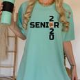 Senior 2020 Football Graduation Shirt Women's Comfort Colors T-Shirt Chalky Mint