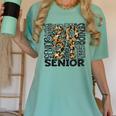 Senior 2021 Grad Class Of 2021 Graduation Leopard Cheetah Women's Comfort Colors T-Shirt Chalky Mint