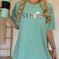 Senior 2023 American Flag USA Graduation Class Of 2023 Women Kids Men Women's Comfort Colors T-Shirt Chalky Mint