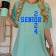 Senior 2024 Graphic Class Of 2024 Graduation Graphic Women's Comfort Colors T-Shirt Chalky Mint