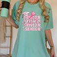 Senior 2026 Class Of 2026 Cute Coquette Pink Bow Graduation Women's Comfort Colors T-Shirt Chalky Mint