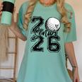 Senior 2026 Golf Player Heart Graduation Girls Teens Women's Comfort Colors T-Shirt Chalky Mint