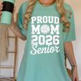 Senior 2026 Volleyball Mom High School Graduation Outfit Women's Comfort Colors T-Shirt Chalky Mint