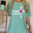 Senior Cheerleader Cheer Class Of 2025 Graduation Graduate Women's Comfort Colors T-Shirt Chalky Mint